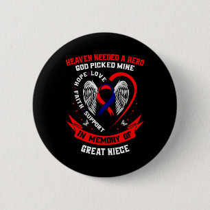 Gifts Loss Great Niece Heart Disease Awareness Chd 6 Cm Round Badge
