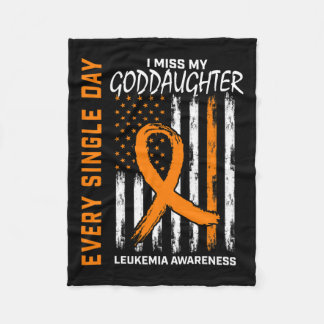 Gifts Loss Of Goddaughter Leukaemia Awareness Flag Fleece Blanket