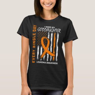 Gifts Loss Of Goddaughter Leukaemia Awareness Flag T-Shirt