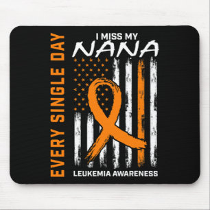 Gifts Loss Of Nana Orange Leukaemia Awareness Flag Mouse Pad