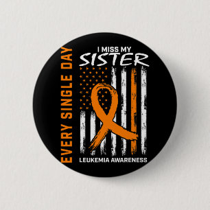 Gifts Loss Of Sister Orange Leukaemia Awareness Fl 6 Cm Round Badge