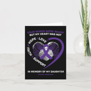 Gifts Loving Memory Of My Daughter Purple Epilepsy Card