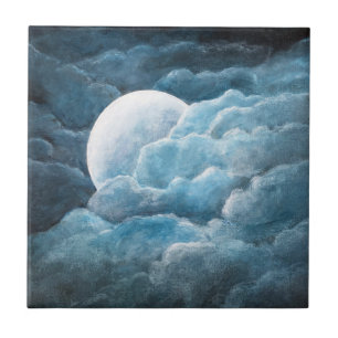 gifts,mystic,moonlight,moon,magical,celestial, ceramic tile
