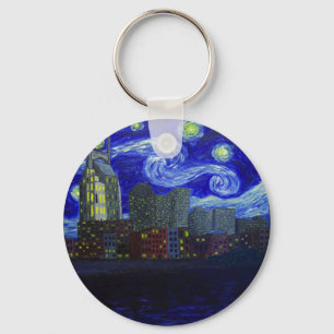 Gifts: "Nashville Starry Night" by Jack Lepper Key Ring