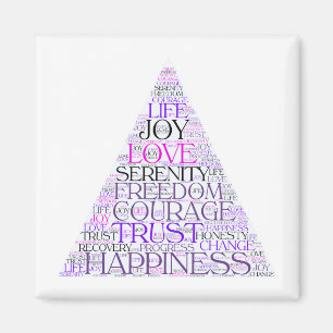 GIFTS OF RECOVERY WORD CLOUD MAGNET