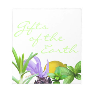 Gifts of the Earth - 5 essential oils Notepad