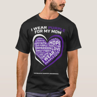 Gifts Products Mother Purple Mum Pancreatic Cancer T-Shirt