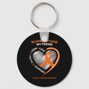 Gifts Products Orange Ms Friend Multiple Sclerosis Key Ring