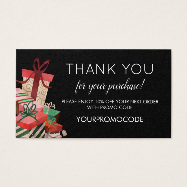 Gifts Promo Code Discount Card (Front)