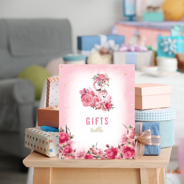 Gifts Sign Baby Shower Pink Flamingo Ballerina (Creator Uploaded)