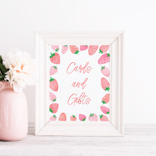 Gifts Strawberry Baby Shower  Poster