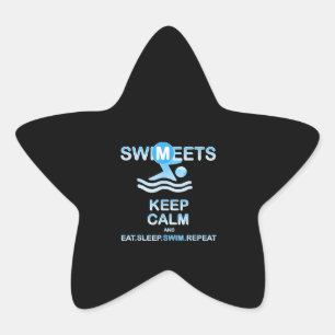 Gifts Swimmers Girl, Boys & Parents, Swim Meet Star Sticker