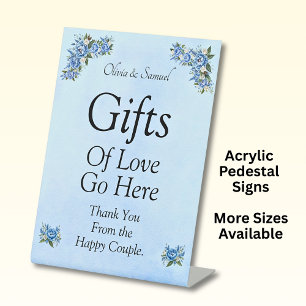 Gifts Table Acrylic Pedestal Sign