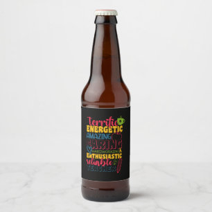 Gifts Teacher   Amazing Caring Teacher Beer Bottle Label