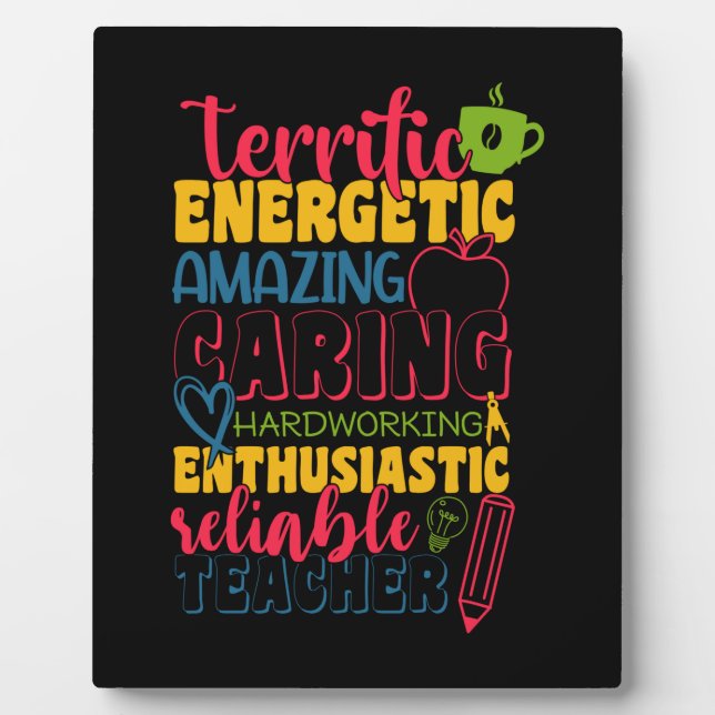 Gifts Teacher | Amazing Caring Teacher Plaque (Front)