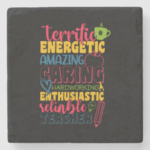 Gifts Teacher   Amazing Caring Teacher Stone Coaster