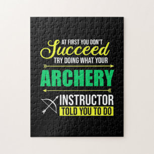 Gifts Teacher Archery Instructor Coach Jigsaw Puzzle
