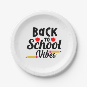 Gifts Teacher Back To School Vibes Paper Plate