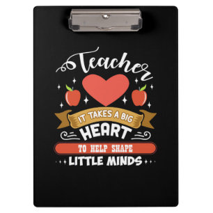 Gifts Teacher Big Heart Teacher Clipboard
