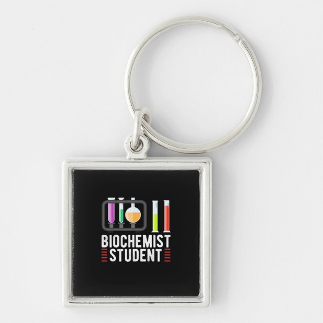Gifts Teacher | Biochemist Student Key Ring (Front)