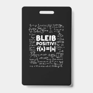 Gifts Teacher Bleib Positiv Math Teacher ID Badge
