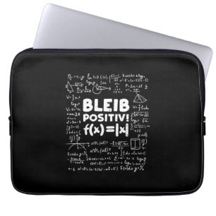 Gifts Teacher Bleib Positiv Math Teacher Laptop Sleeve
