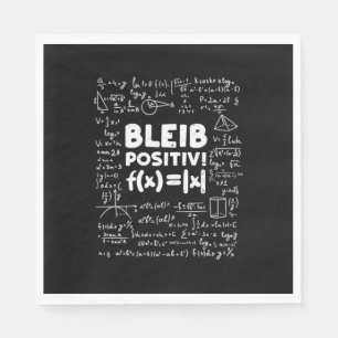 Gifts Teacher Bleib Positiv Math Teacher Napkin