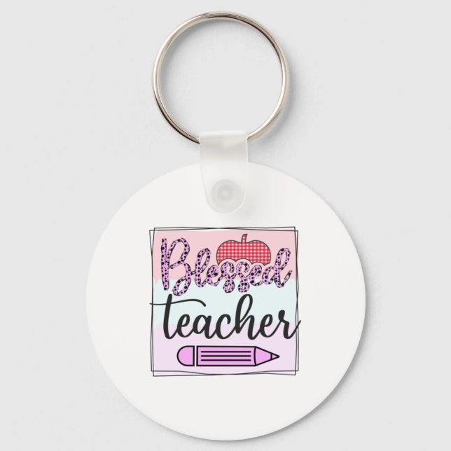 Gifts Teacher | Blessed Teacher Key Ring (Front)