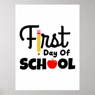 Gifts Teacher   First Day Of School Poster