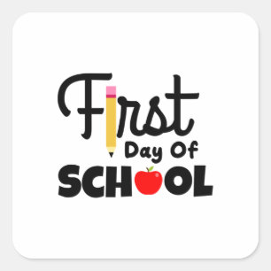 Gifts Teacher First Day Of School Square Sticker