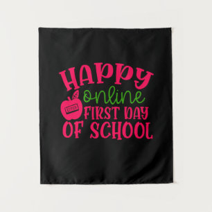 Gifts Teacher   Happy Online First Day Of School Tapestry