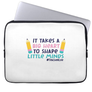 Gifts Teacher It Takes A Big Heart Laptop Sleeve