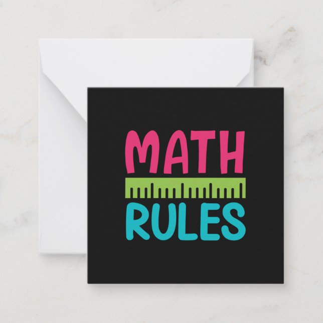 Gifts Teacher | Math Rules Card (Front)