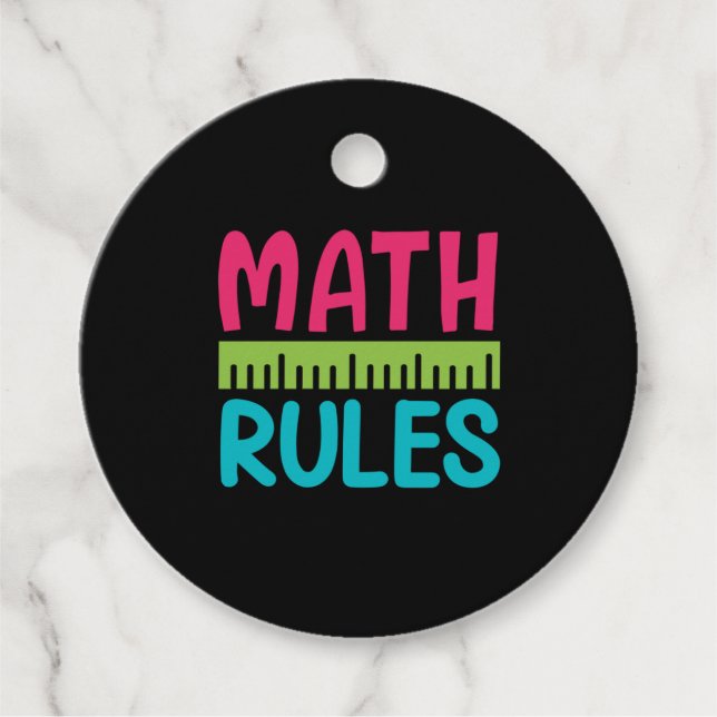 Gifts Teacher | Math Rules Favour Tags (Front)