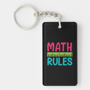 Gifts Teacher Math Rules Key Ring