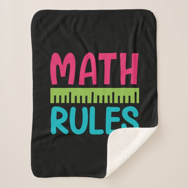 Gifts Teacher | Math Rules Sherpa Blanket (Front)