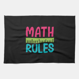 Gifts Teacher Math Rules Tea Towel