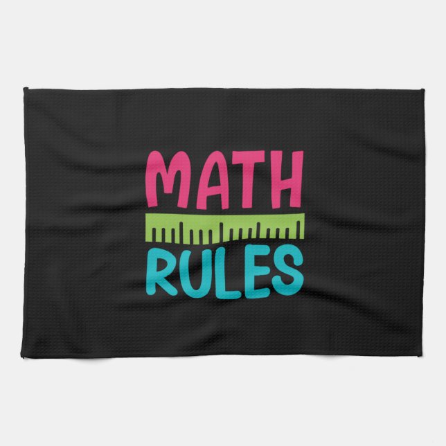 Gifts Teacher | Math Rules Tea Towel (Horizontal)