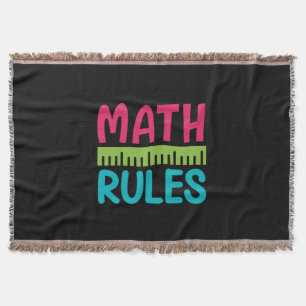 Gifts Teacher Math Rules Throw Blanket