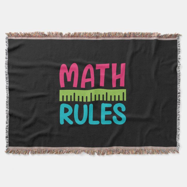 Gifts Teacher | Math Rules Throw Blanket (Front)