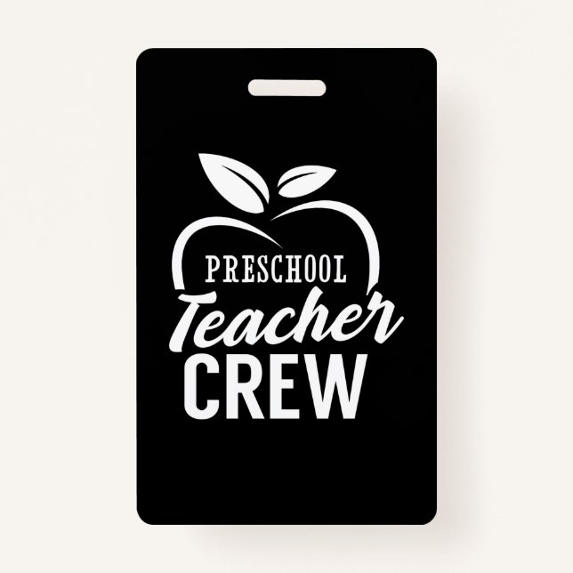 Gifts Teacher | Preschool Teacher Crew ID Badge (Front)