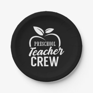 Gifts Teacher   Preschool Teacher Crew Paper Plate