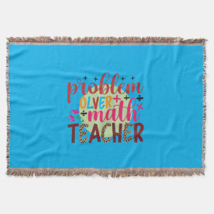 Gifts Teacher Problem Solver Math Teacher Throw Blanket