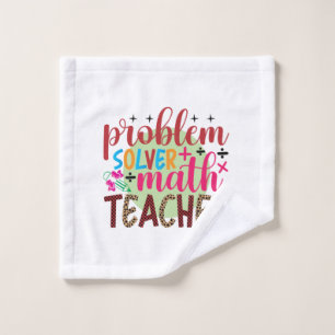 Gifts Teacher   Problem Solver Math Teacher Wash Cloth