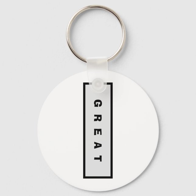 Gifts: Under 15$ Attractive Authority® GREAT Key Ring (Front)