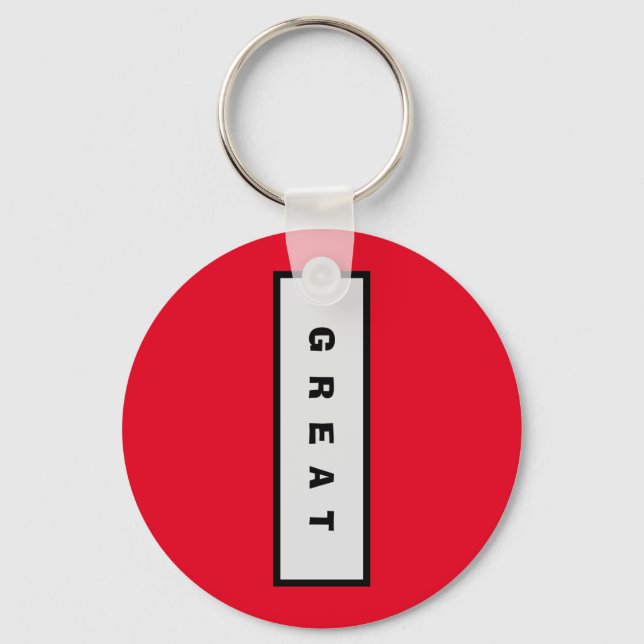 Gifts: Under 15$ Attractive Authority® GREAT Key Ring (Front)