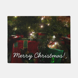 Gifts Under the Tree Christmas Holiday Doormat