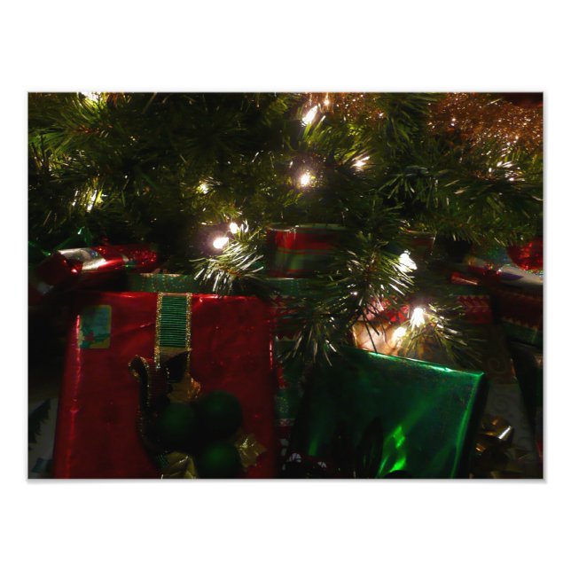 Gifts Under the Tree Christmas Holiday Photo Print (Front)