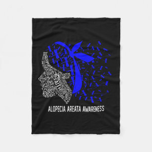 Gifts We Wear Blue For Alopecia Areata Awareness Fleece Blanket