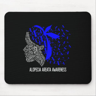 Gifts We Wear Blue For Alopecia Areata Awareness Mouse Pad